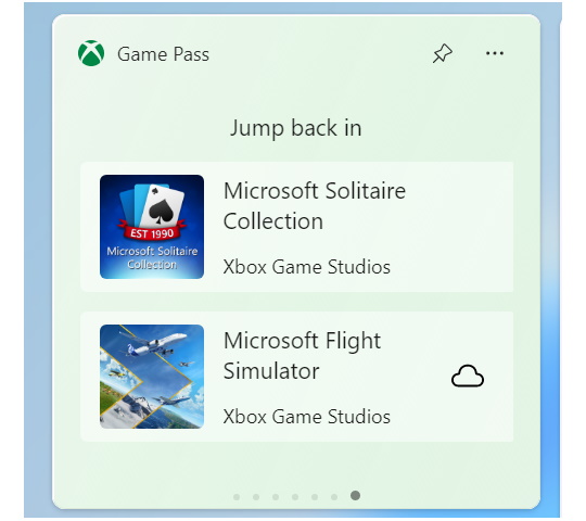 「Game Pass」ウィジェットがアップデートされ、Xboxプロフィールでサインインできるように。ウィジェットには最近プレイした「Game Pass」タイトルが表示される