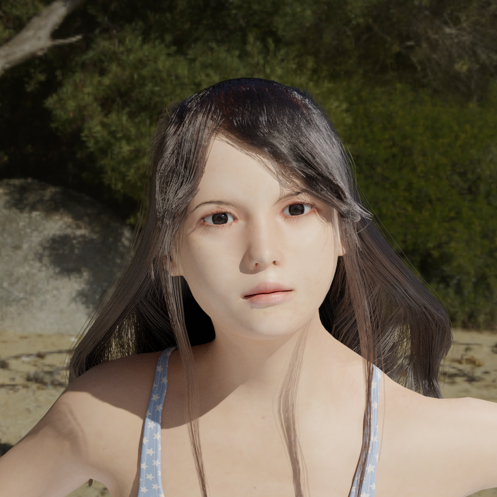 ヘアーカーブ機能の使用例