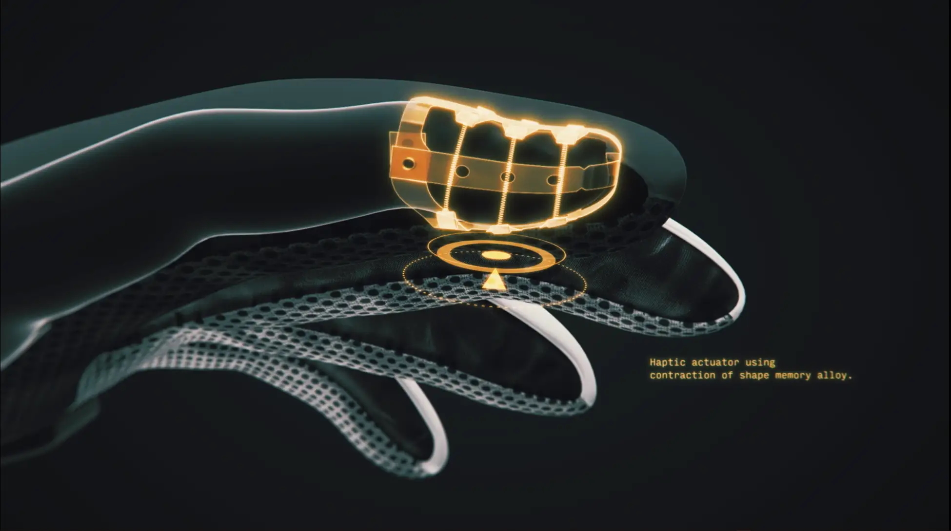 指の腹を圧迫する触覚フィードバックモジュール