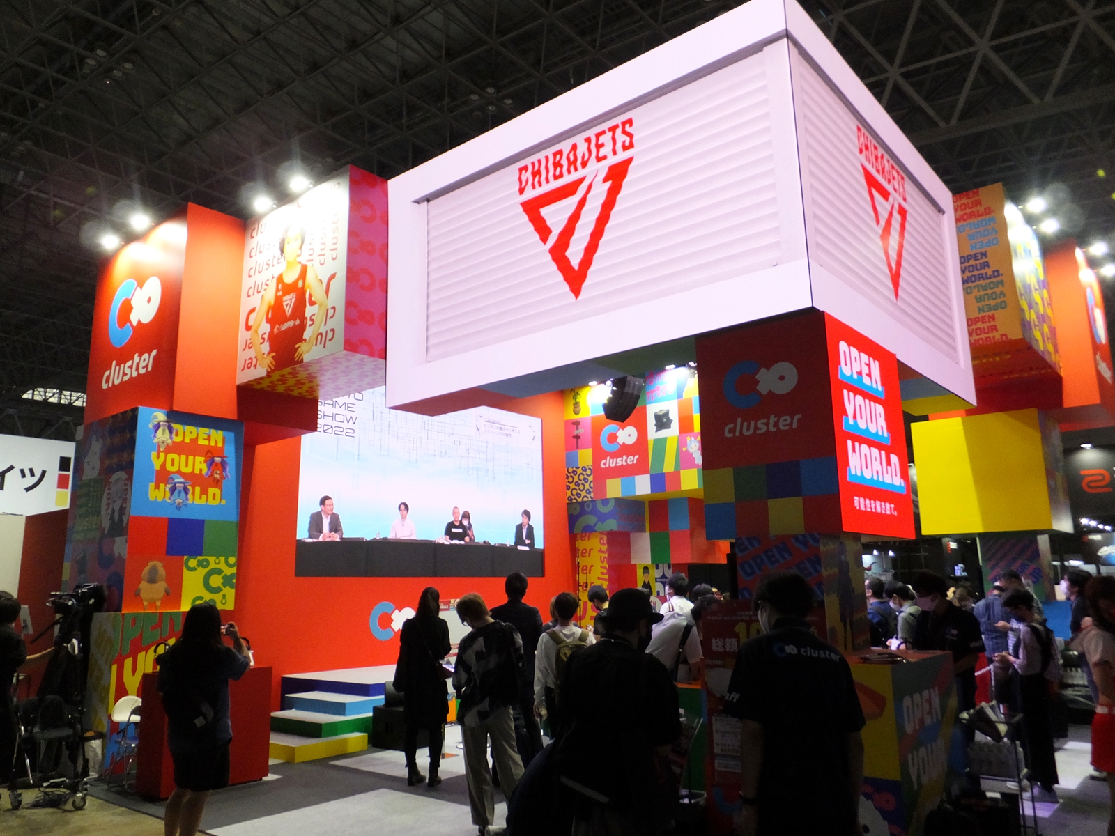 TGS2022のリアル会場に設けられたクラスターブース