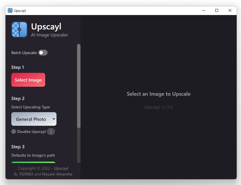 「Upscayl」v1.5.0