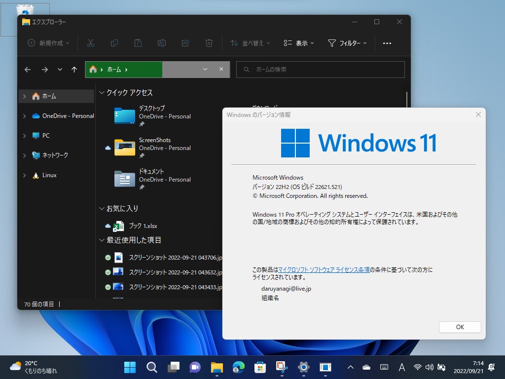 「クイック アクセス」を拡張し、お気に入りのファイルや最近利用したファイルへ素早くアクセスできるようにした新しいホーム画面