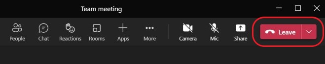 ［退席］の横にある下矢印ボタン