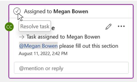 タスクの完了報告もワンクリックで可能