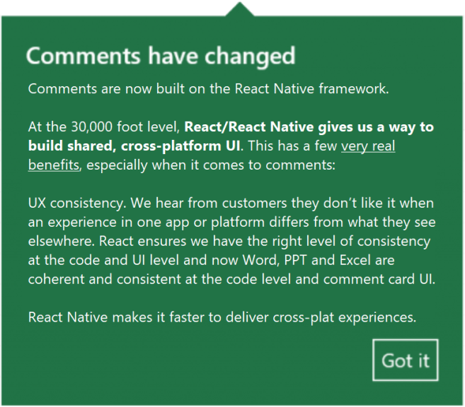 コメント表示方法の刷新の案内