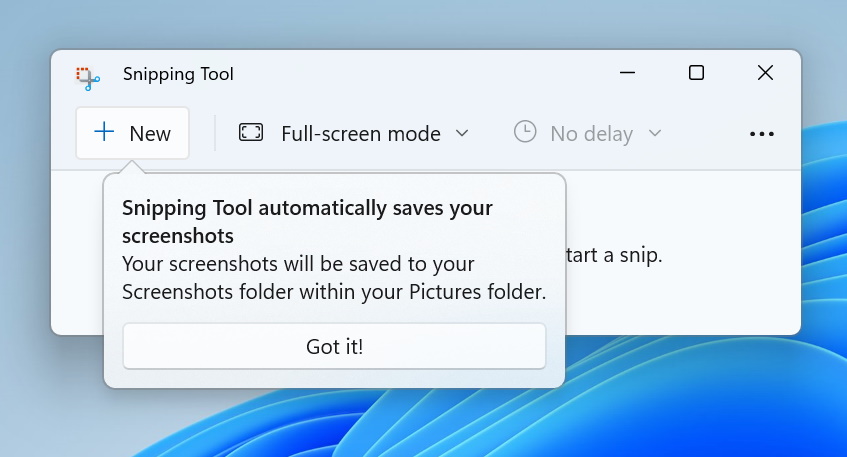 「Snipping Tool」がスクリーンショットの自動保存に対応