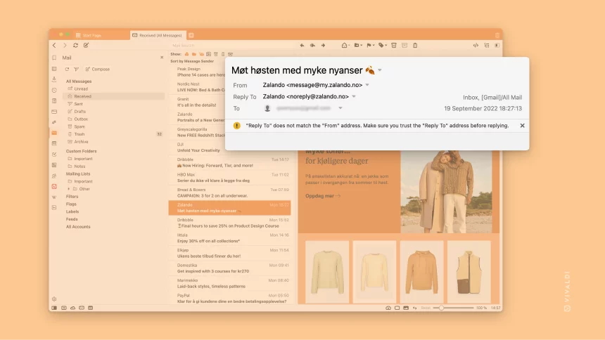 迷惑メールへの警告表示も改善