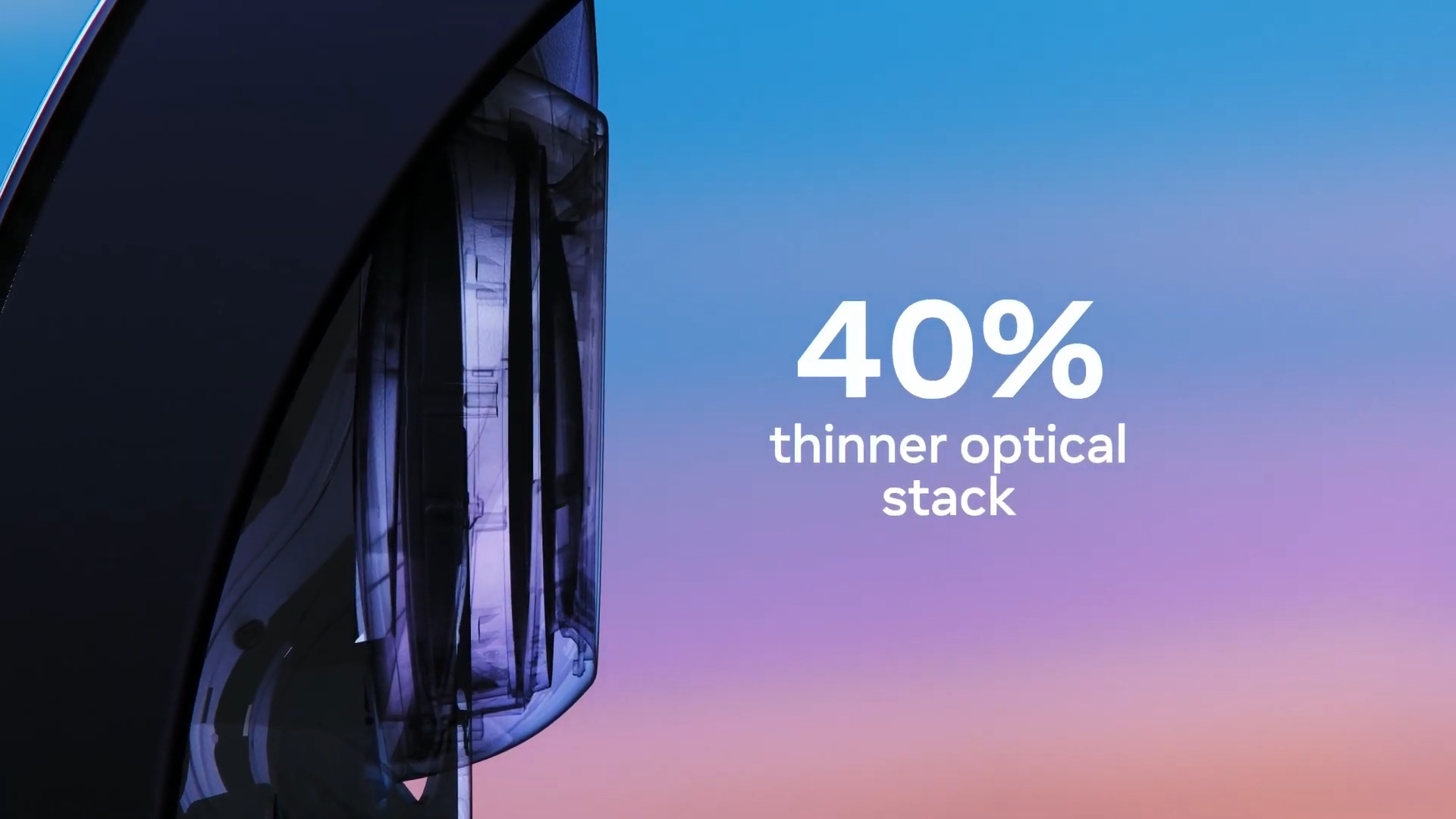 特許取得済みのパンケーキレンズと光学技術により、「Meta Quest 2」と比較して40％以上薄くなっている