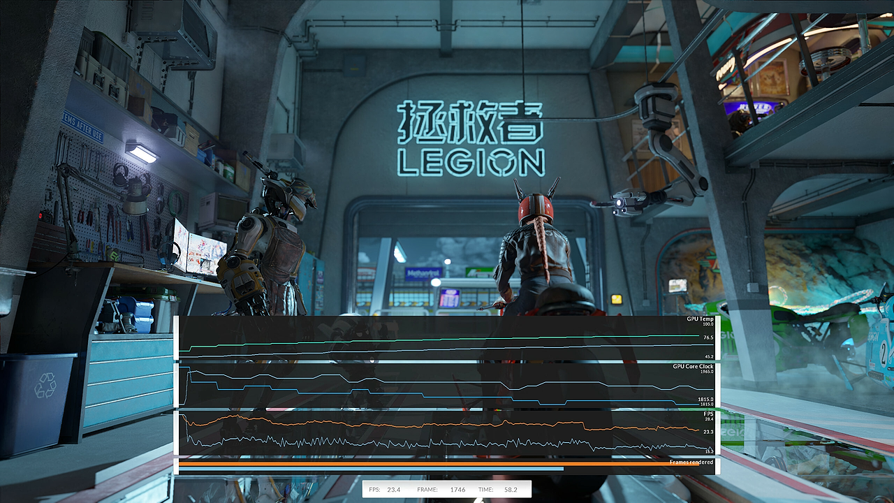 フレームレートやGPUの温度などの情報を表示可能