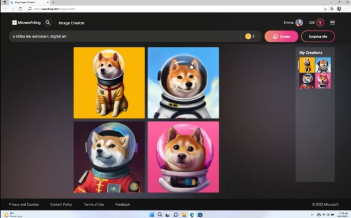 Microsoft、「Image Creator from Microsoft Bing」を発表