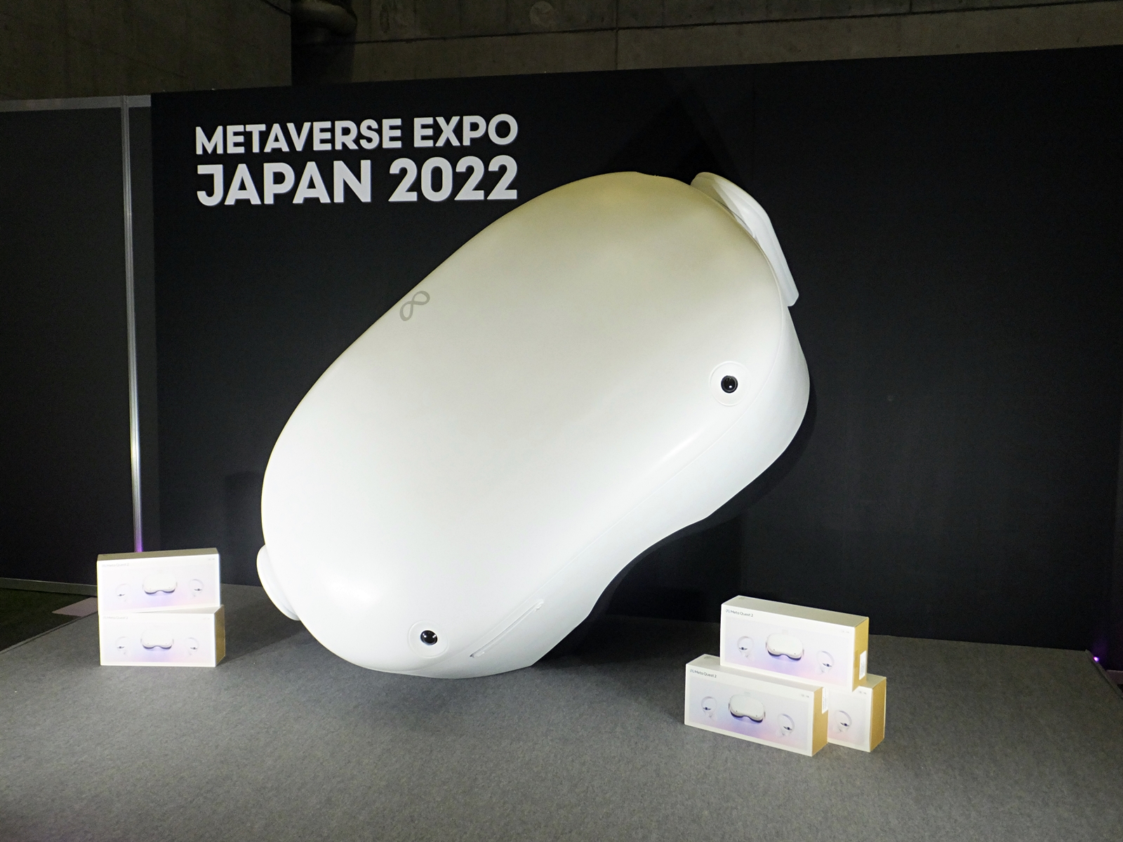 エリア内には「TGS2022」でも展示された「Meta Quest 2」の巨大オブジェも