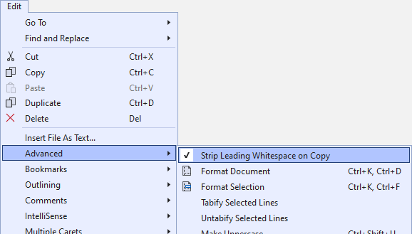 インデントの削除機能は無効化することも可能