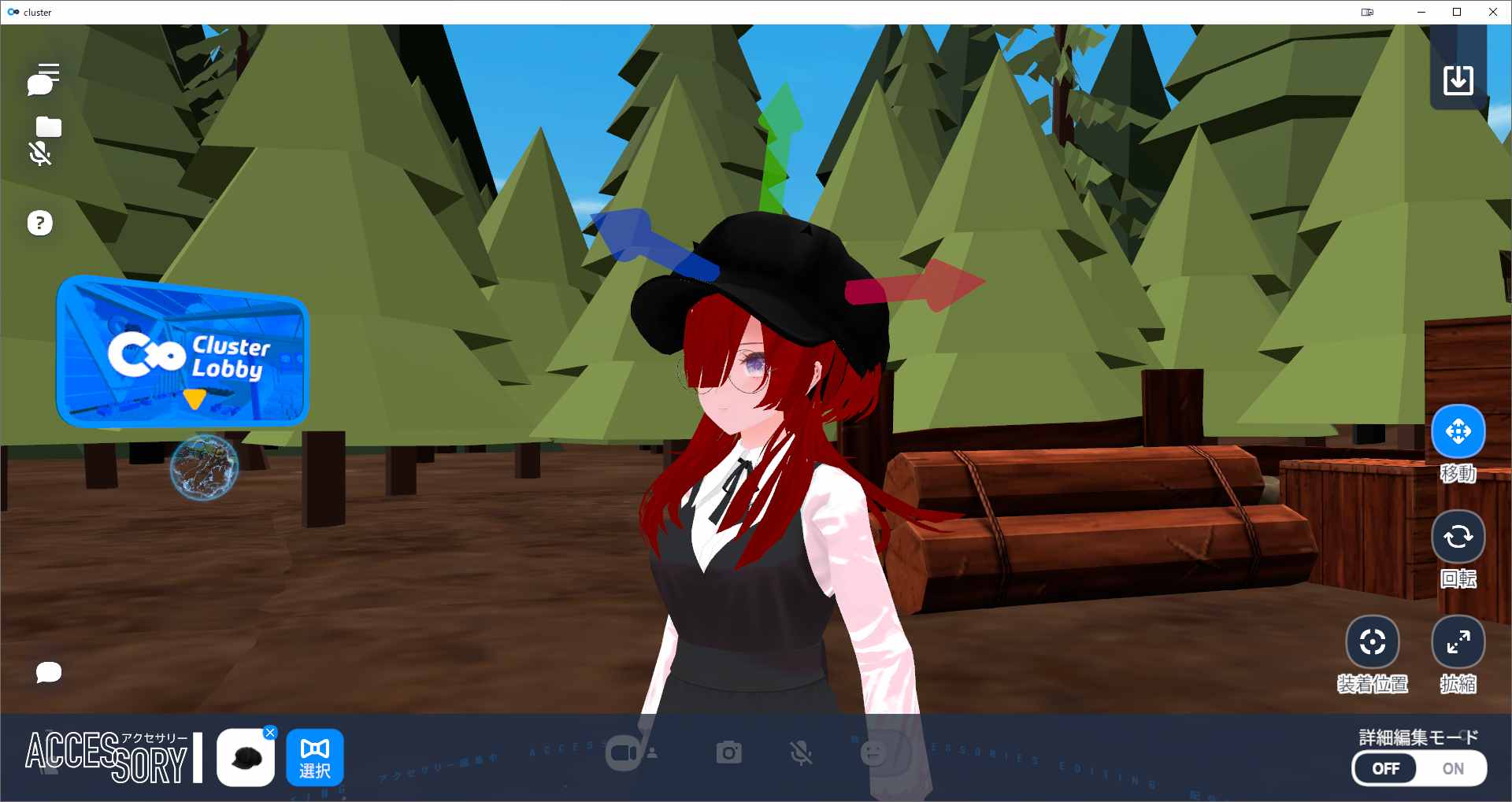 アクセサリーは装着する場所や大きさなどを自由にカスタマイズできる