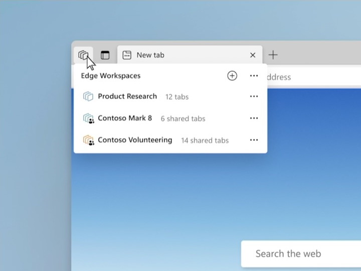 新機能「Microsoft Edge Workspaces」
