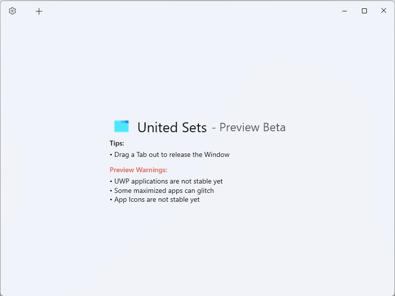 コンテナー（入れ物）となるメインウィンドウ