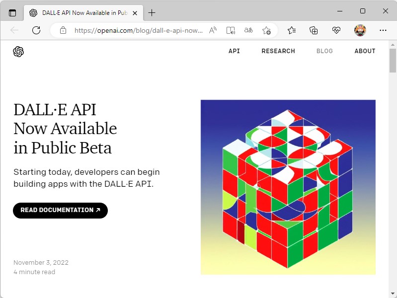 画像生成AI「DALL·E 2」のAPIがパブリックベータに