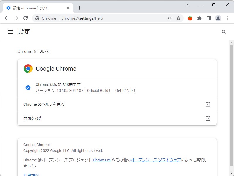 「Google Chrome」v107.0.5304.107