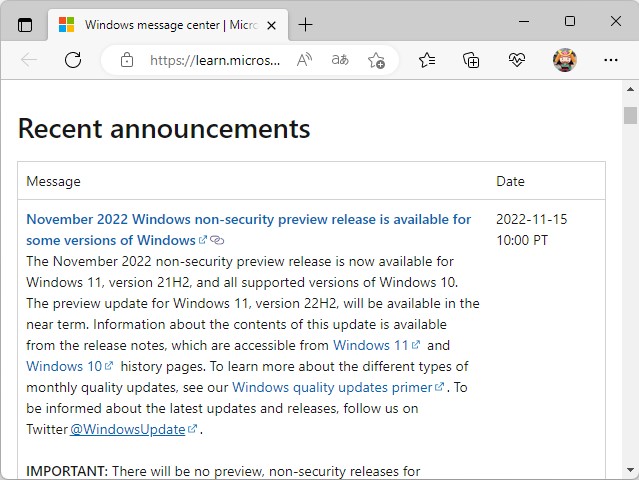 Microsoft、「Windows 11 バージョン 21H2」などに対しCパッチをリリース