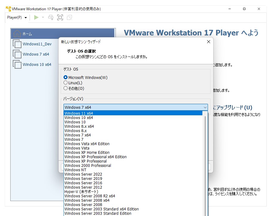 ホスト・ゲストともにWindows 11に対応