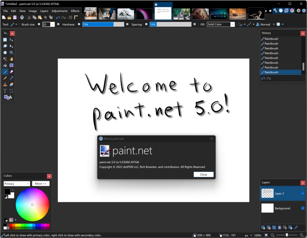 dotPDN、「paint.net 5.0」のアルファ版を初公開