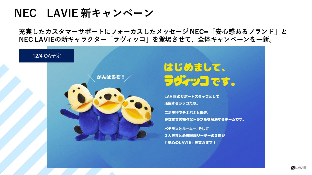 新キャラクター「ラヴィッコ」が登場し、全体キャンペーンを一新する