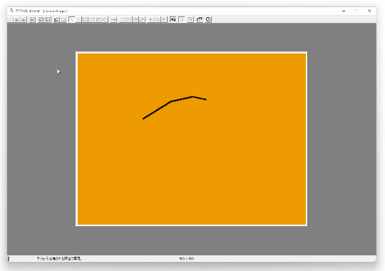 同梱のサンプル「ウゴモデル」を再生した様子