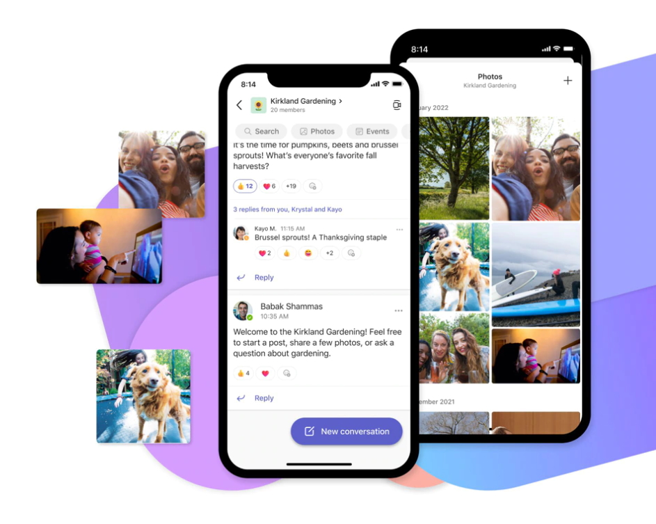 コミュニティ内でのディスカッション、ファイルの共有などを「Teams」アプリのみで完了できる