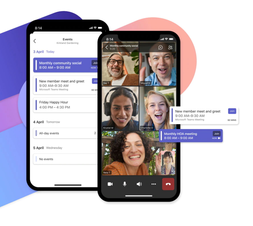 コミュニティ内でのインスタントチャットを通じて、メンバー全員との顔合わせを行なえる