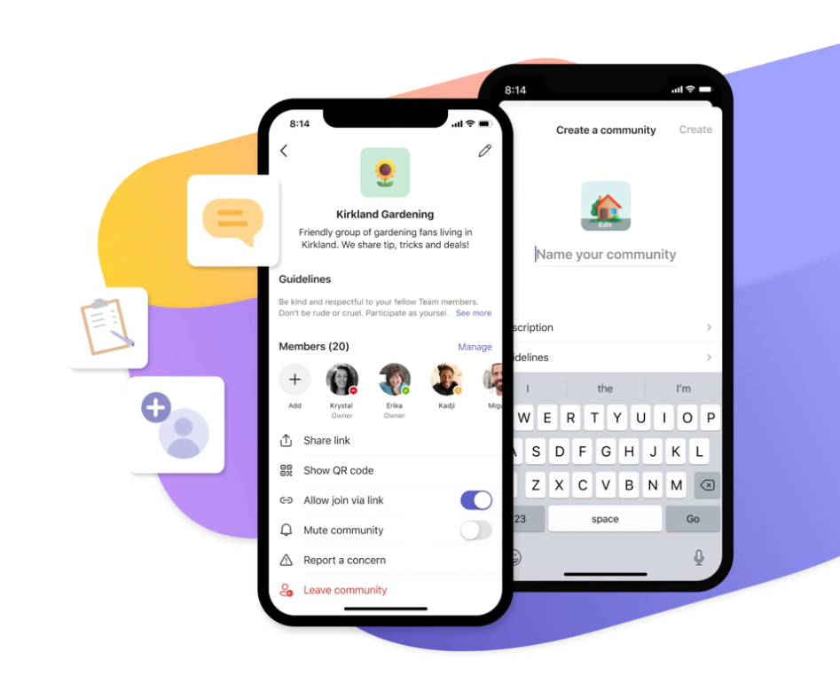コミュニティ内でメンバーと交流する際のガイドラインも設定可能