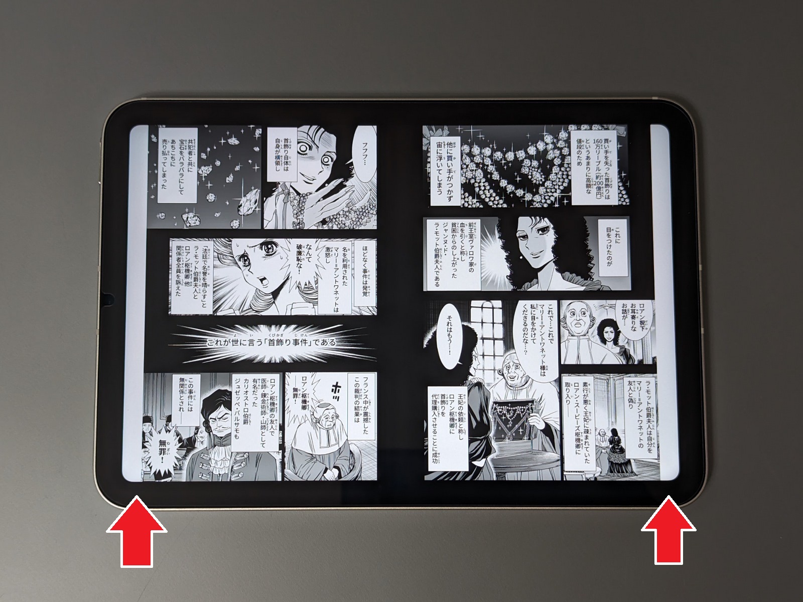 「iPad mini」は「iPad」よりも画面が細長いため、余白の面積は明らかに大きくなる