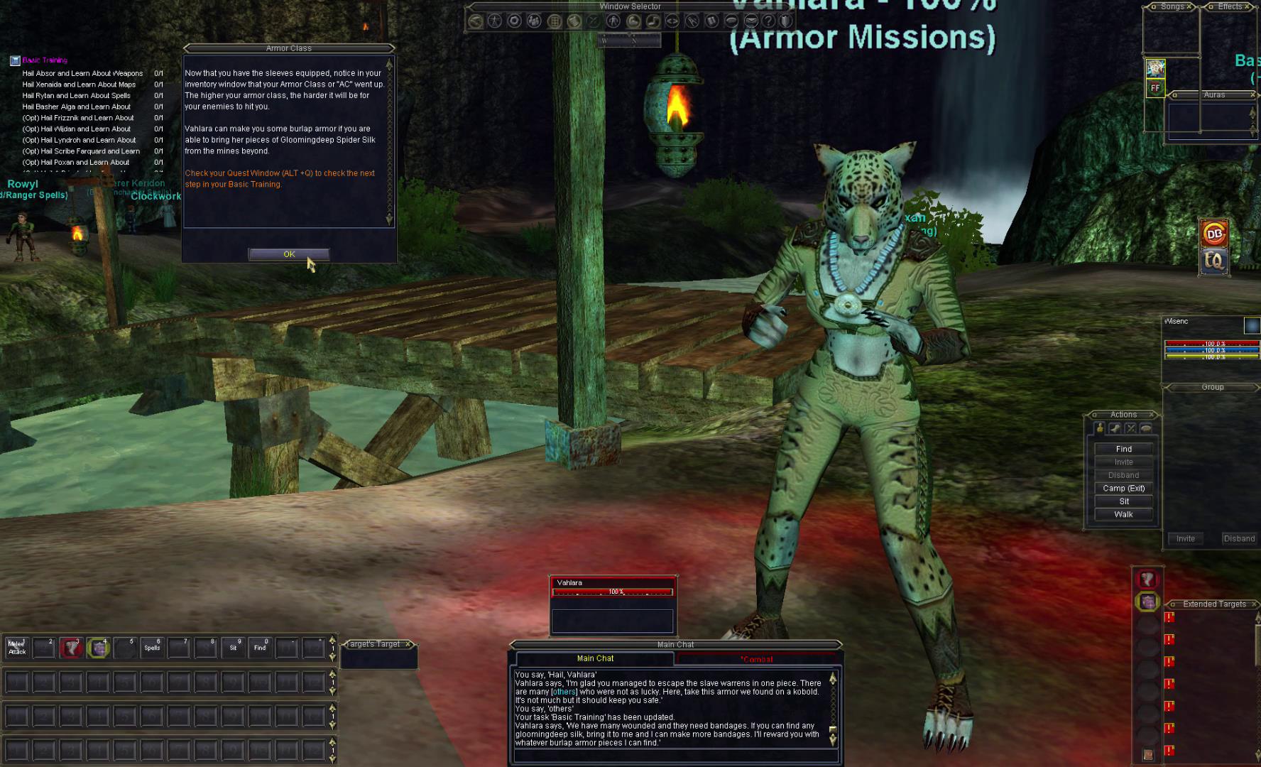 NPCに話してクエストを受注しつつ遊び方を学ぶ