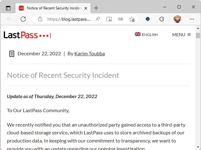 「LastPass」の公式ブログ