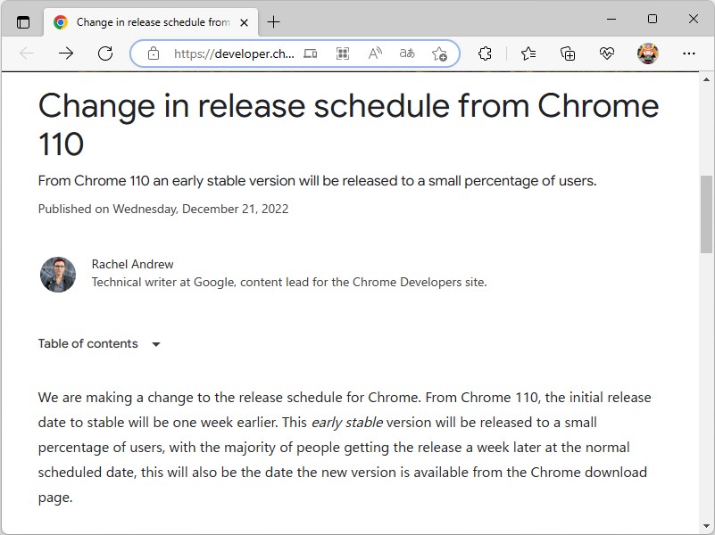 同社のアナウンス