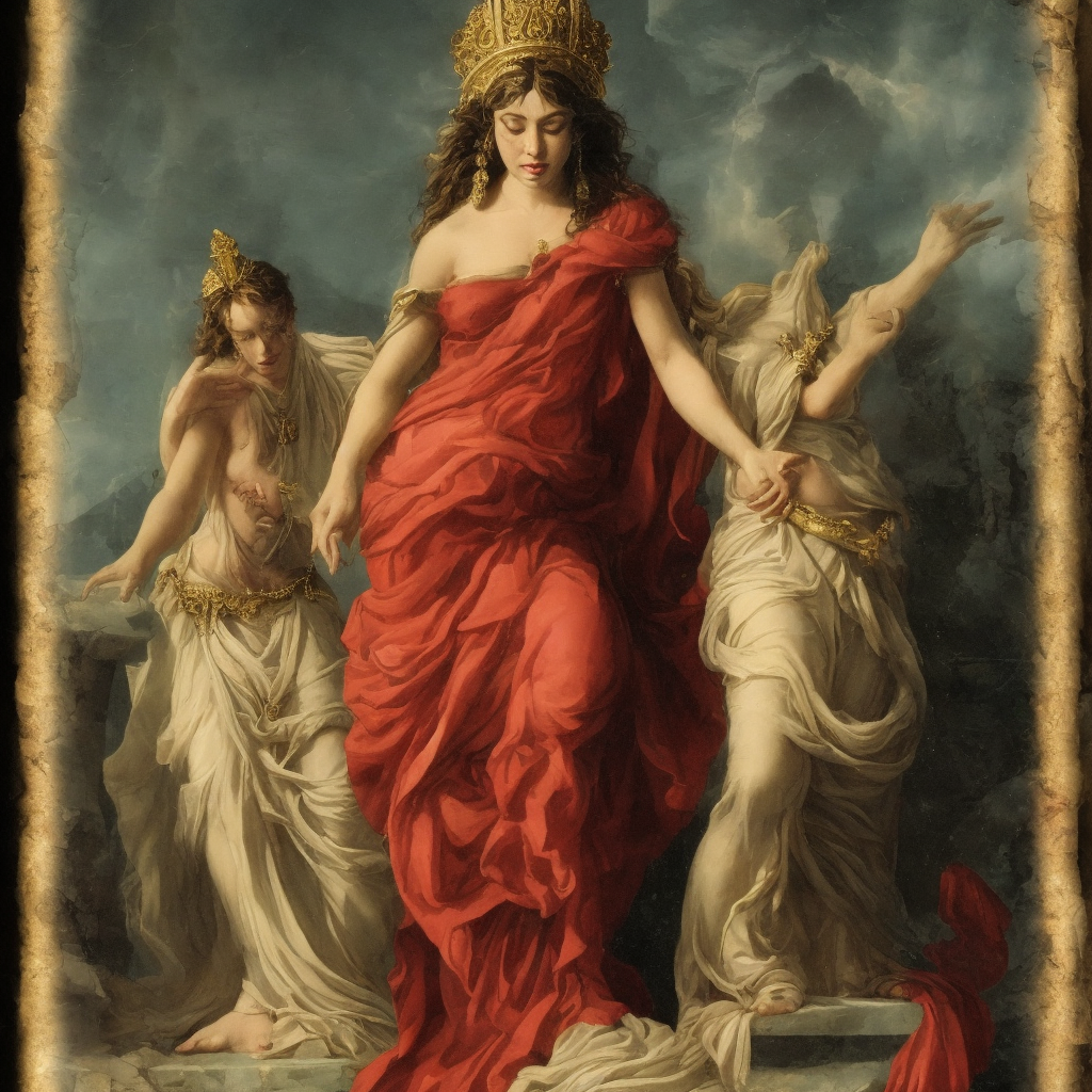 豊かな髪の毛と布地が作る襞が美しいルネサンス観音