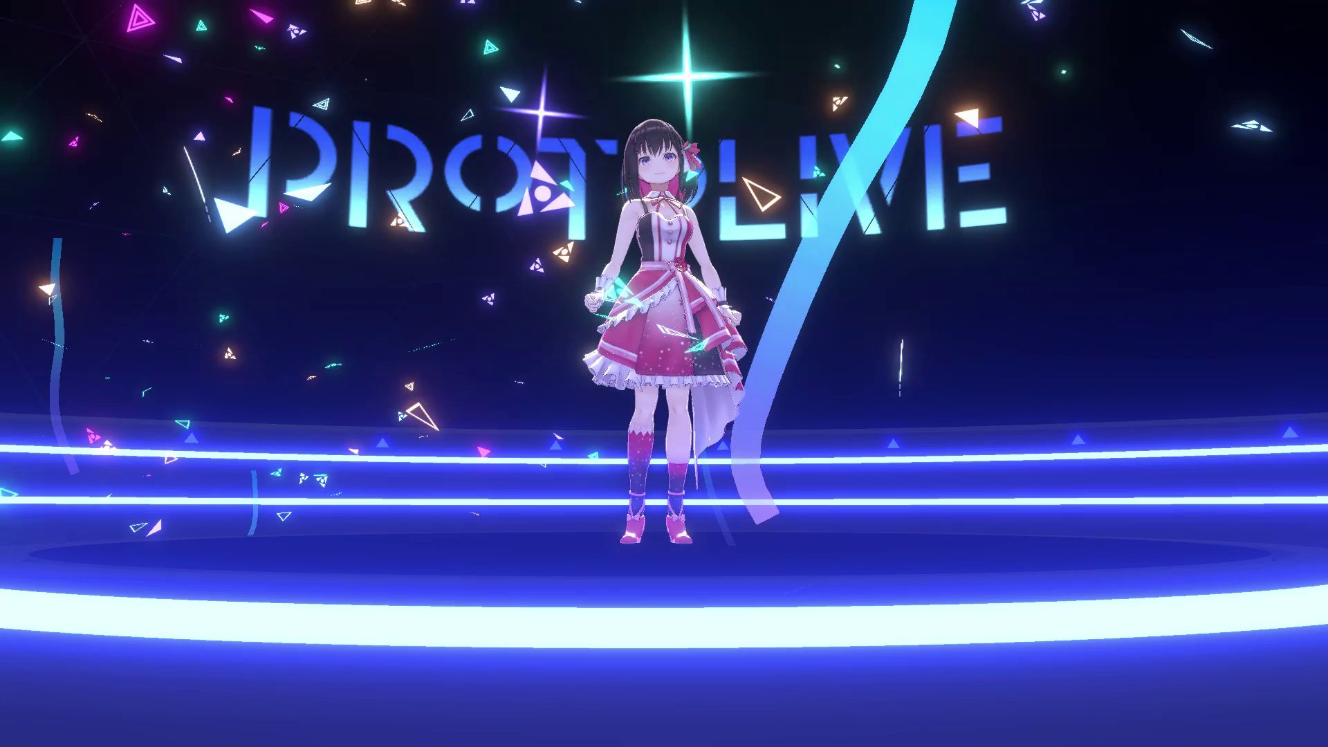 「Dawn Blue」や「Canopus」など計3曲を披露。至近距離からパフォーマンスを見られるのもバーチャル空間ならではのメリットですね