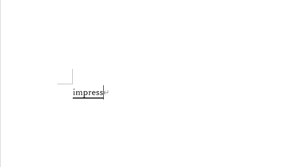 「impress」に変換された。ちなみに、先頭文字が大文字に自動変換されてしまった場合は［Ctrl］＋［Z］で、すべて小文字に変換できる