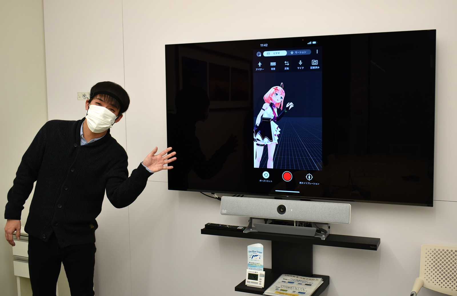 上半身の動きもこの通り！ 全身の動きをなめらかにキャプチャーできます