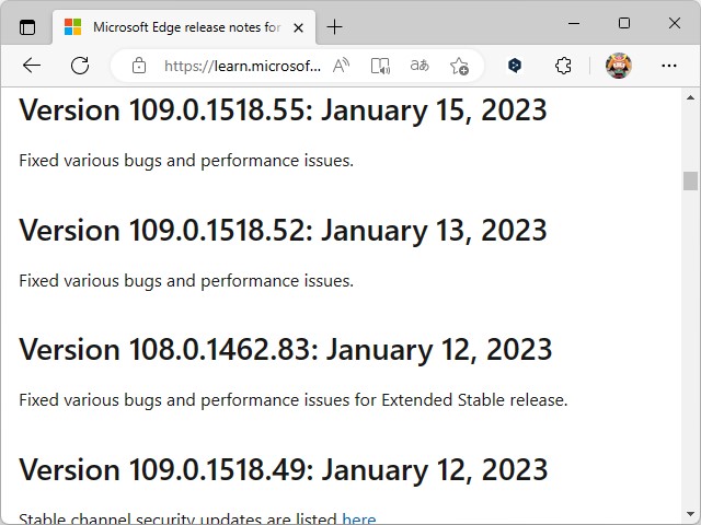 「Edge」のリリースノート