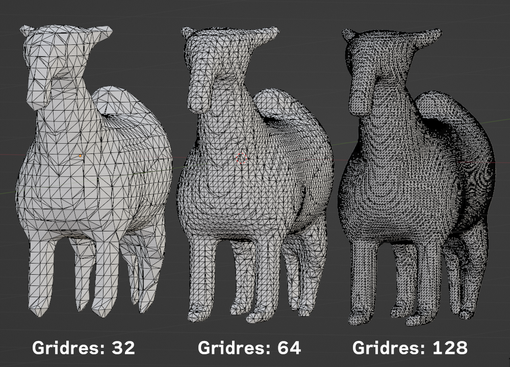 ［Gridres］設定による違い