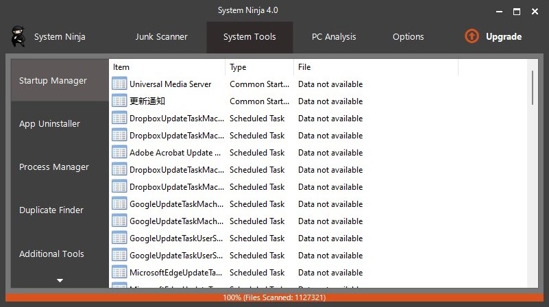 不要なスタートアップ項目を無効化するツールなどを収めた［System Tools］タブ