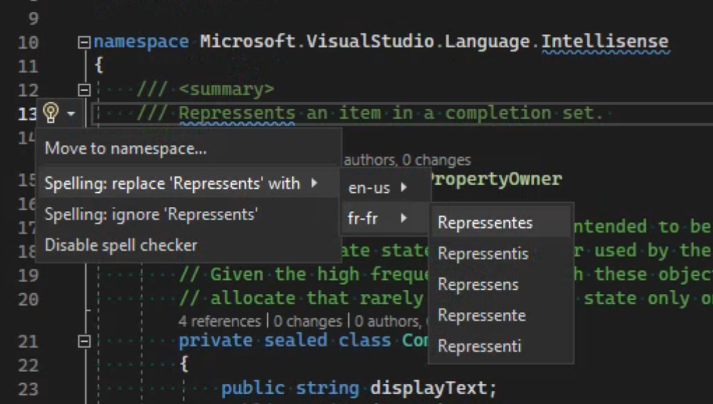 「Visual Studio 2022」にスペルチェック機能が試験導入