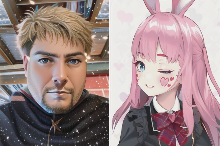 自画像やアバターが美麗イラストに！