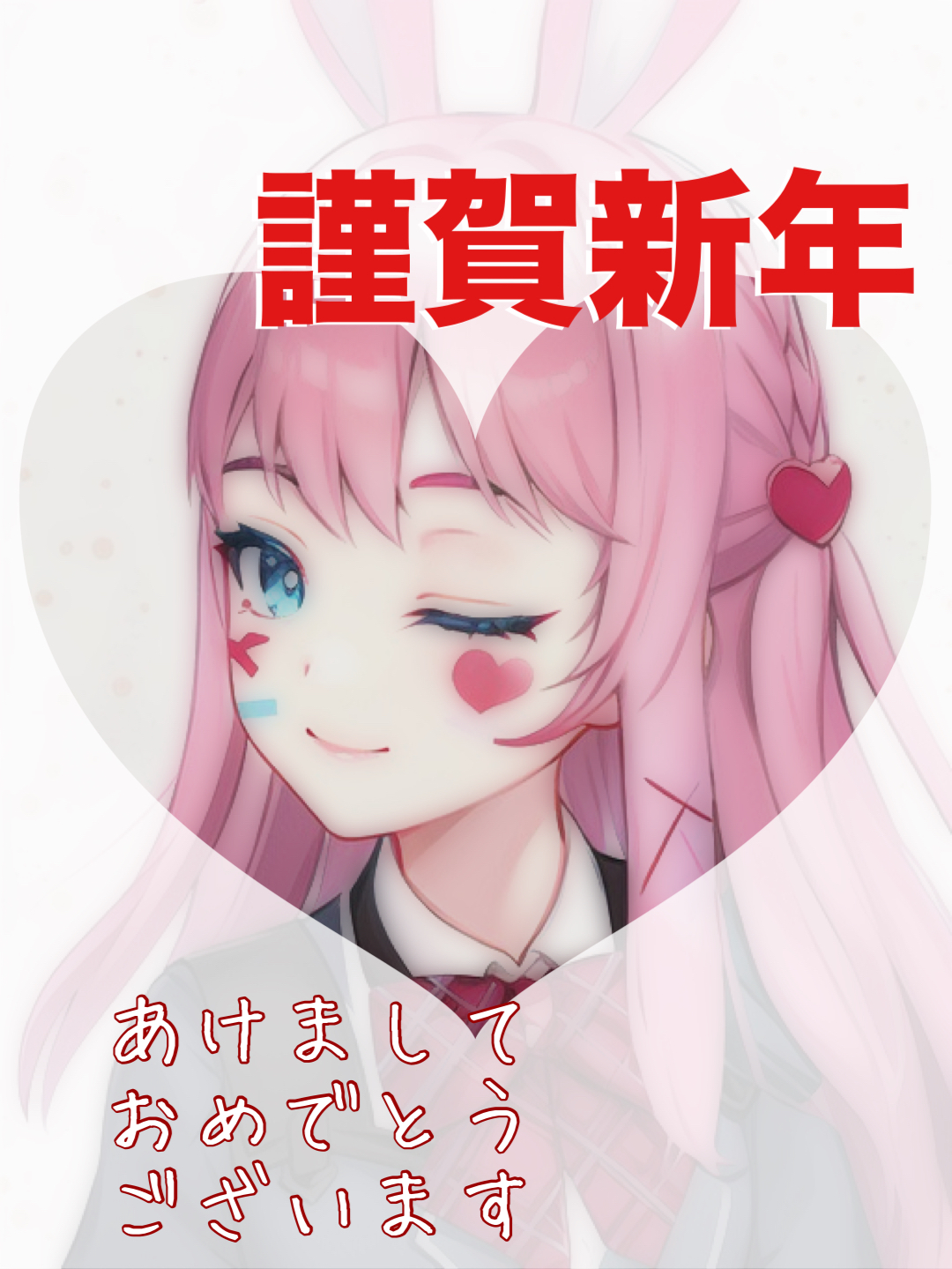 スマホだけで完成した年賀状っぽいAI画像生成イラストの作例