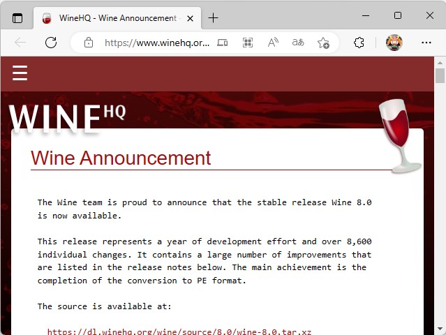 「Wine」の公式サイト