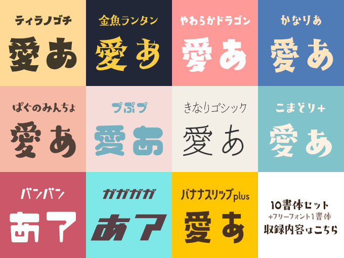 「ヤマナカデザインワークス10書体セット」