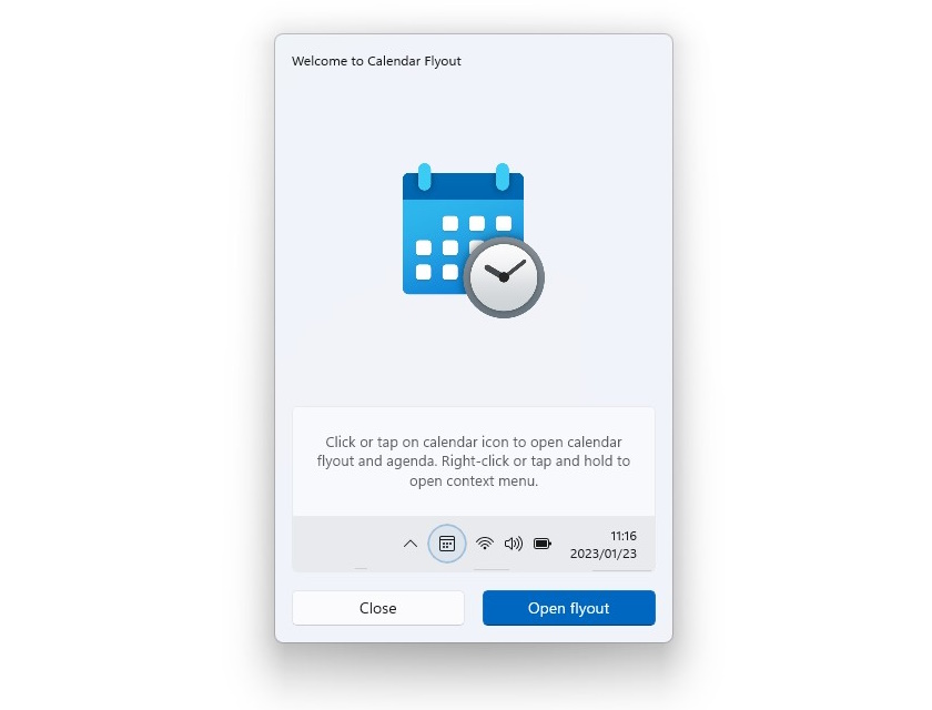 ありうべきカレンダーフライアウトを提案する「Calendar Flyout」