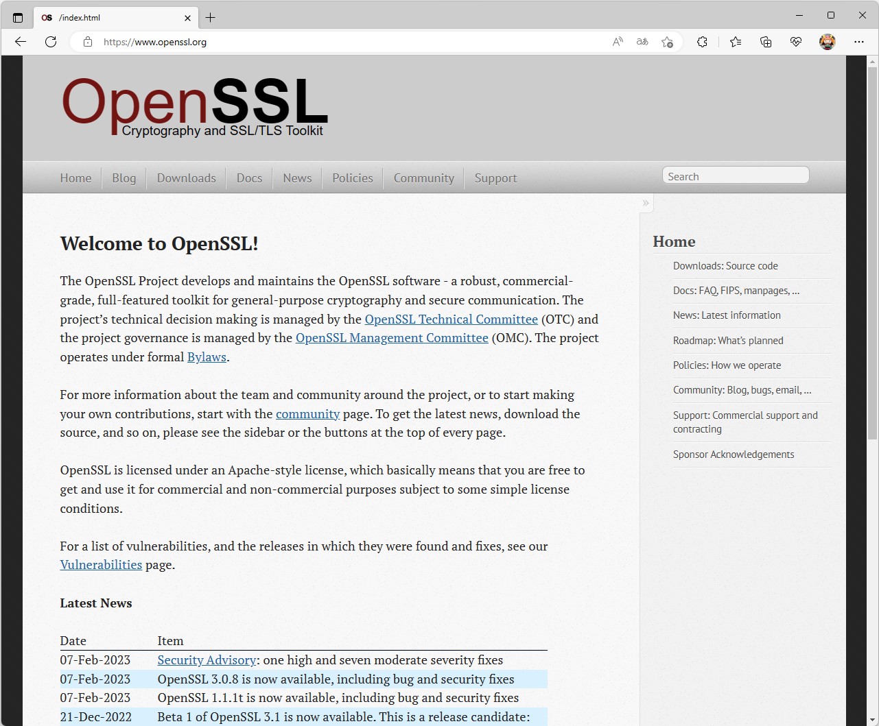 「OpenSSL」プロジェクトが公開したブログ記事