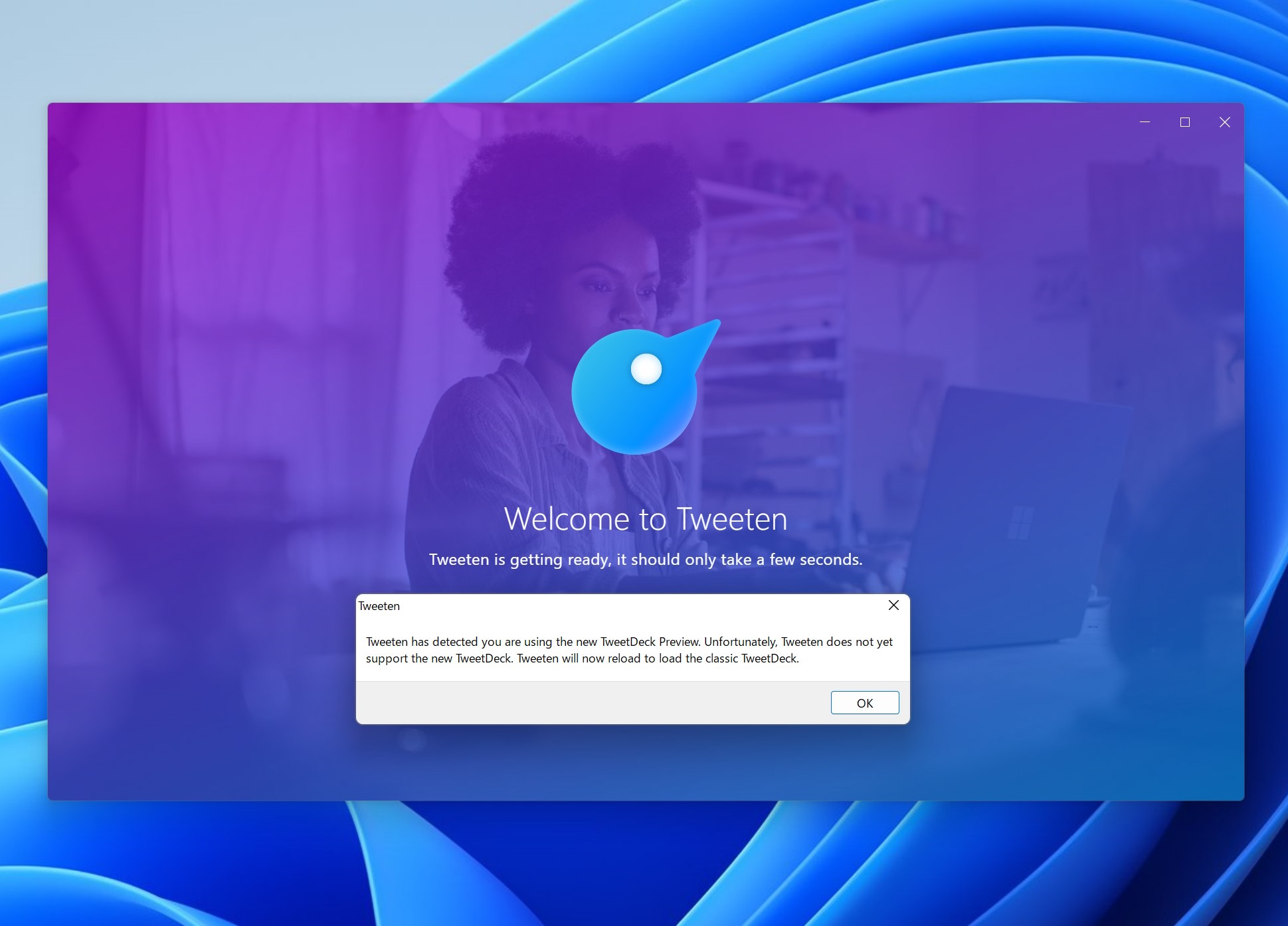 「Tweeten」は利用不可
