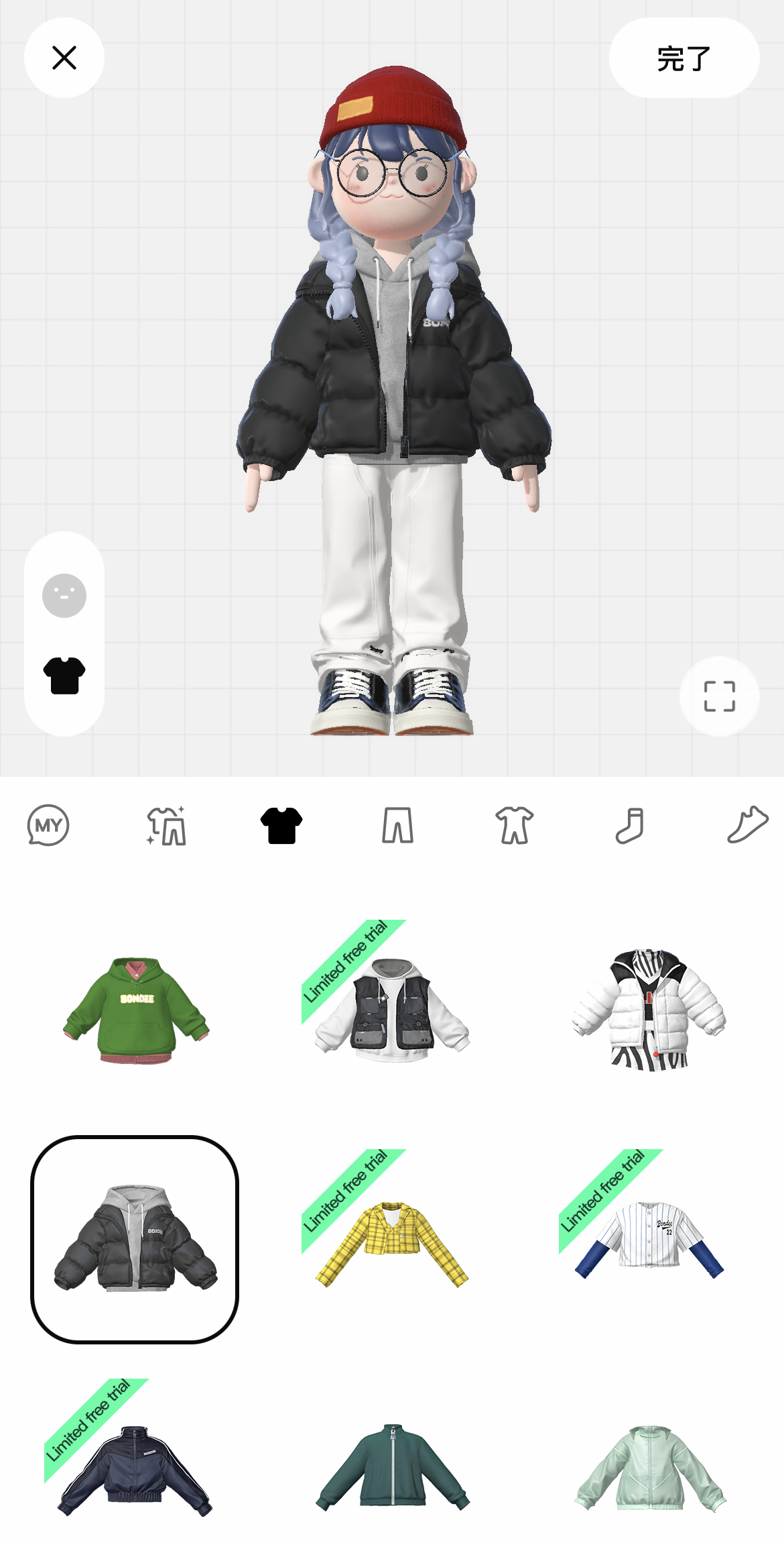 アバターに着せる服の種類も多い