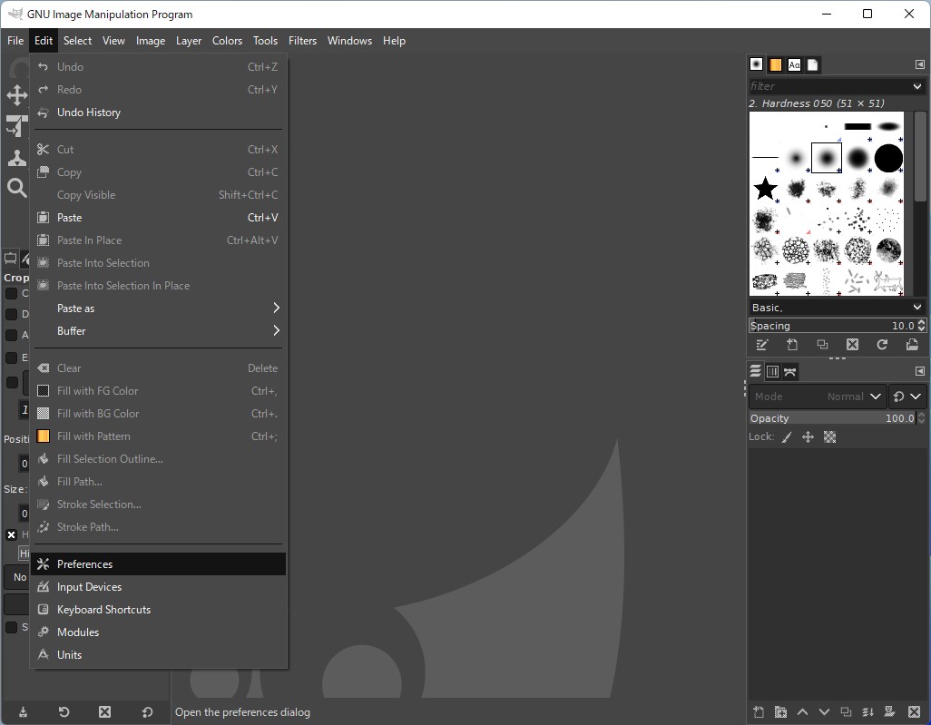 英語だと［Preferences］という表記